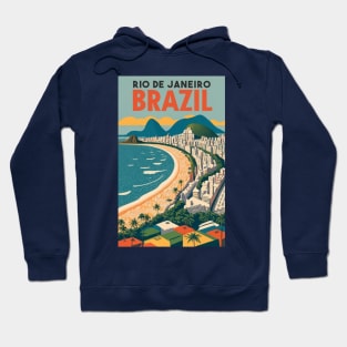 A Vintage Travel Poster of Copacabana - Rio de Janeiro - Brazil Hoodie